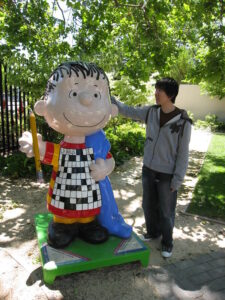Statue of Linus from Peanuts comics