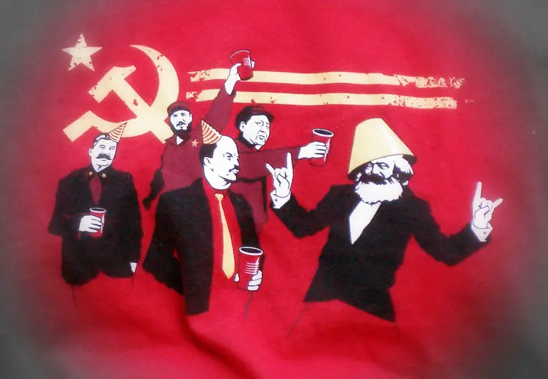 Famous Marxists partying together