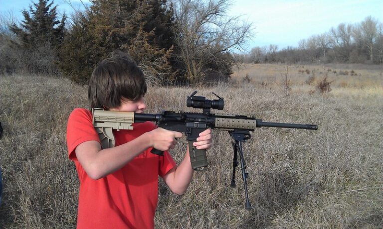 Teenager Shooting AR-15
