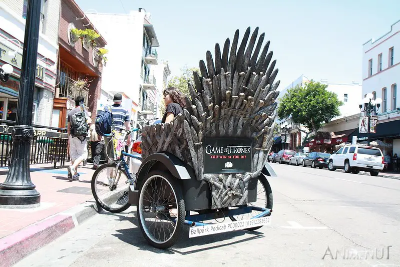 Game of Thrones Iron Throne on a bike.