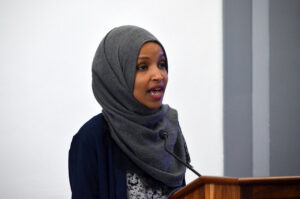 Ilhan Omar speaking.