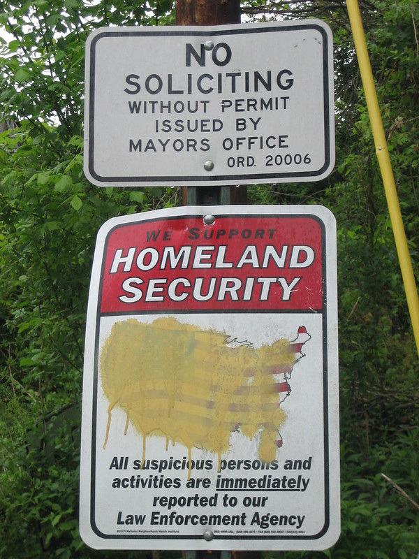 Sign for Homeland Security