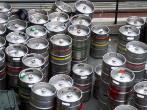 A Bunch of Beer Kegs