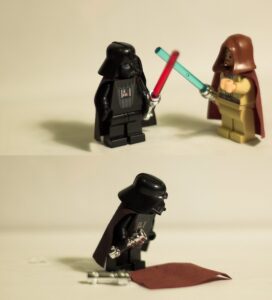 Obi Wan and Darth Vader Lego Fight