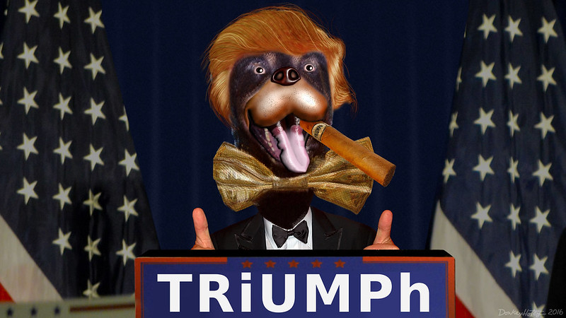Triumph Dog as Trump