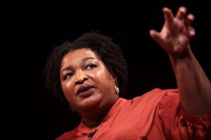 Stacey Abrams Hand Squeezing