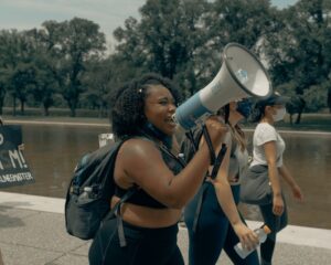 BLM Woman with Megaphone