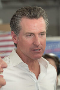 California Governor candidate Gavin Newsom campaigns with Costa Mesa Assembly candidate Cottie Petrie-Norris.
