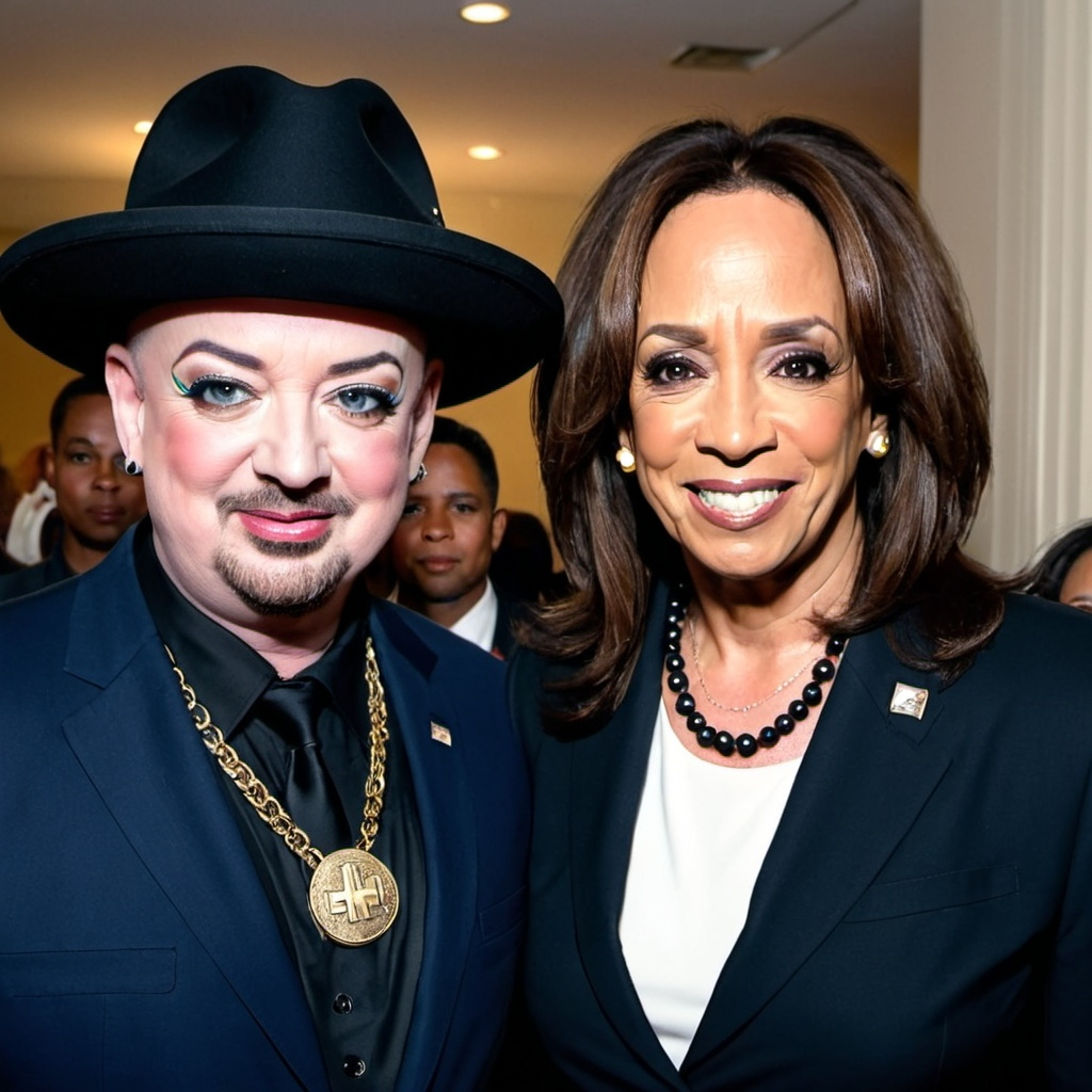 Kamala with Boy George